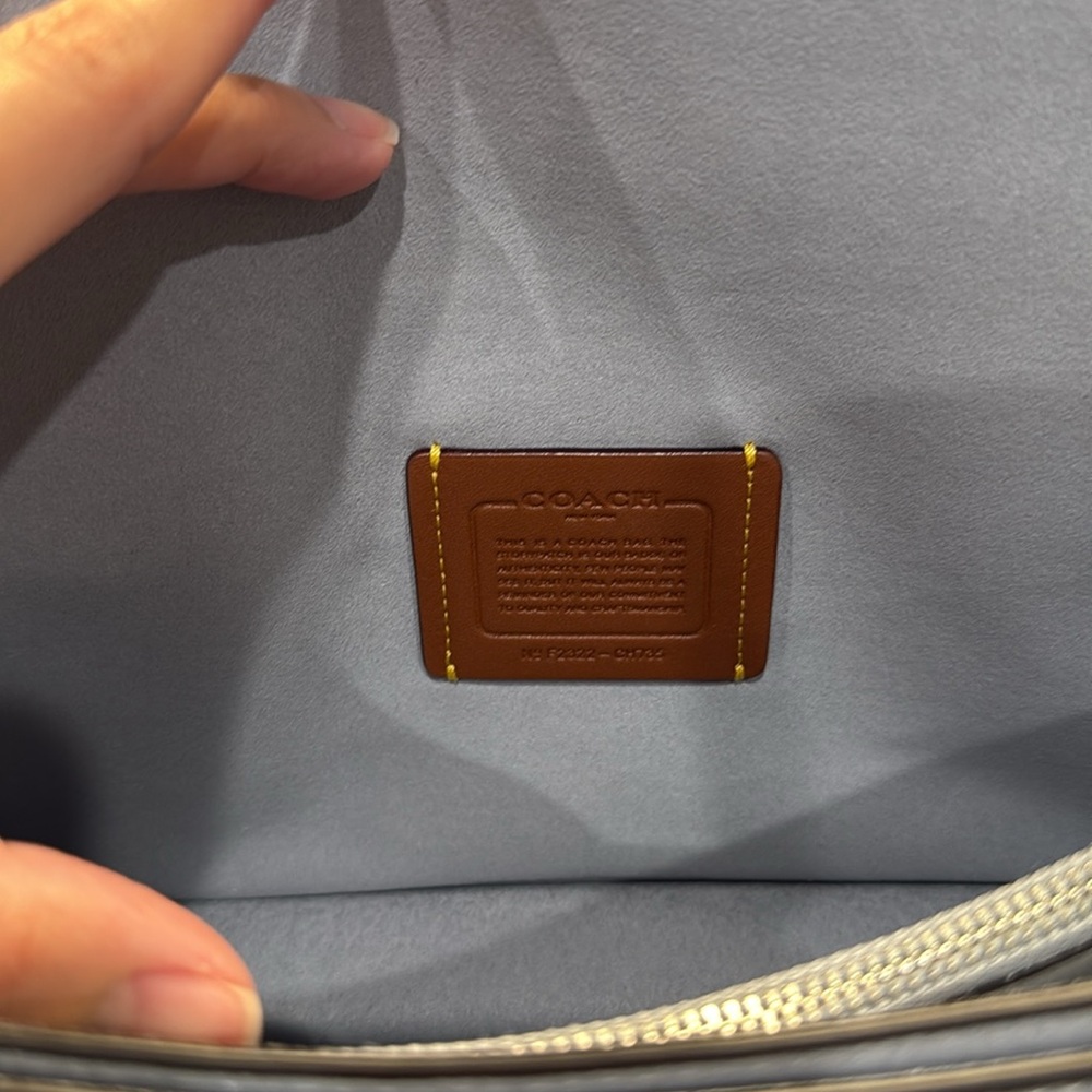 Coach Tabby Shoulder Bag 26 Gray Blue - Picture 12 of 16